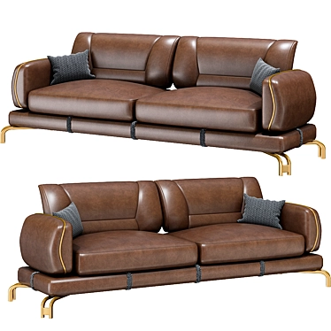 Elegant Elsa Sofa: Immerse in 3D Comfort 3D model image 1 