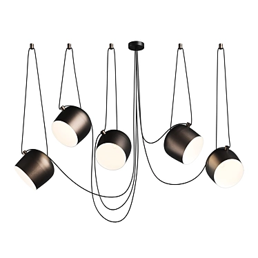 Modern 5-Light Omega Lightstar Pendant 3D model image 1 