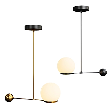 Elegant Balance Table Lamp 3D model image 1 