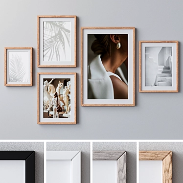 Versatile Photo Frames Set 3D model image 1 