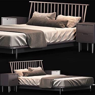 Modern Bed Living | Wayfair Home 3D model image 1 