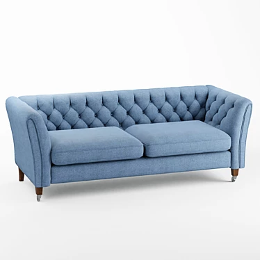 Elegant Chatsworth Button Back Sofa 3D model image 1 