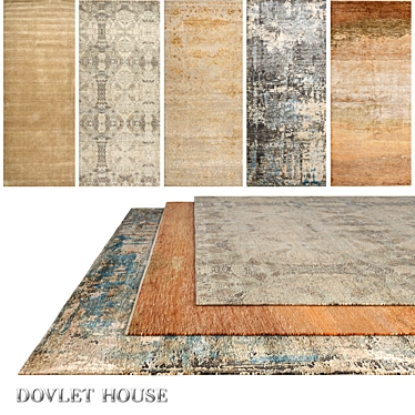 DOVLET HOUSE 5-Piece Carpets Set 3D model image 1 