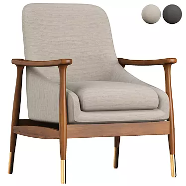 Modern Armchair: Desmond 3D model image 1 