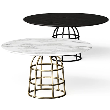  Stylish Mass Dining Tables | 1400mm & 1600mm Diameter 3D model image 1 