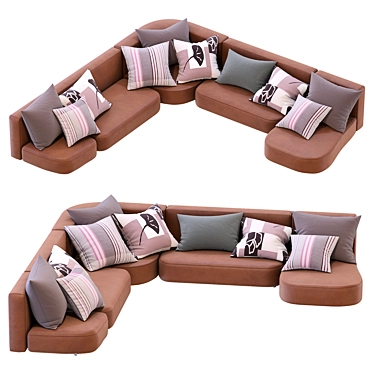 Sleek Cappellini Leather Chair 3D model image 1 