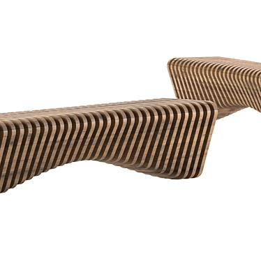 Elegant Parametric Bench 3D model image 1 