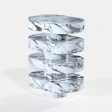 Aglaé Calacatta Console: Elegant Marble Accent 3D model image 1 