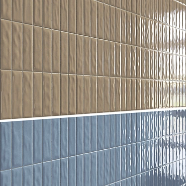 Vibrant Enamel Wall Tiles 3D model image 1 