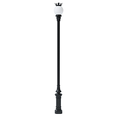 Elegant Street Light Support 3D model image 1 