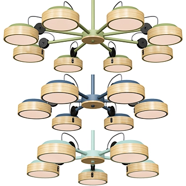 Anzazo Aviator: Beautiful Designer Chandelier 3D model image 1 