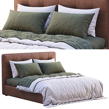 Boconcept Mezzo Bed: Modern Design for a Cozy Night's Sleep 3D model image 1 