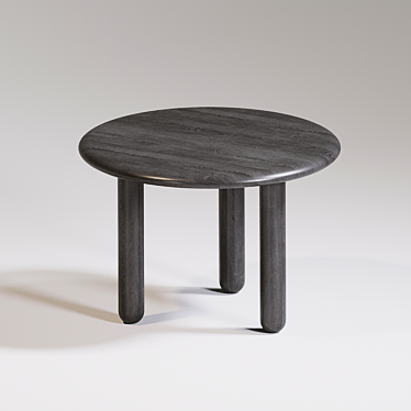 Exquisite Black Oak Coffee Table 3D model image 1 