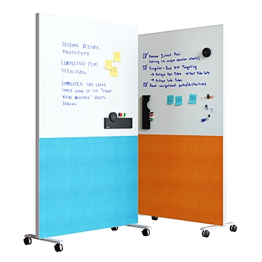 PolyVision WhiteBoard Texture Mobile Panel 3D model image 1 