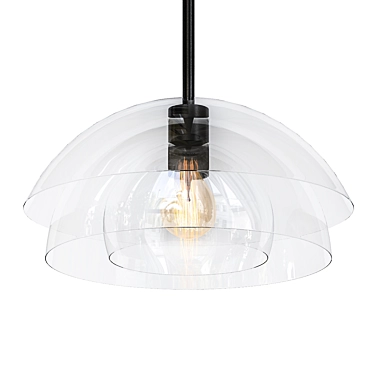 Elegant Lotus Pendant Light 3D model image 1 