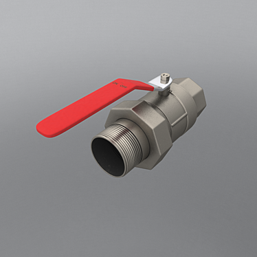 Durable 1" Heating Radiator Ball Valve 3D model image 1 