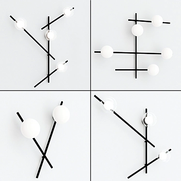 MIKADO Wall Lamp Collection: Sleek and Stylish 3D model image 1 