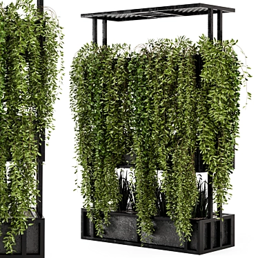 Metal Stand Indoor Hanging Plants Set 3D model image 1 