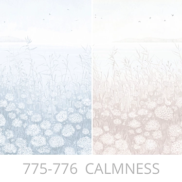 Calmness Panels: Customizable Design Wallpapers 3D model image 1 