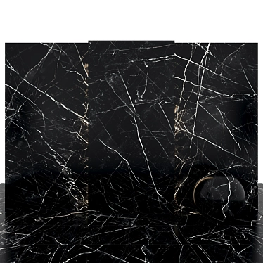 Elegant Calacatta Black Marble Slabs 3D model image 1 