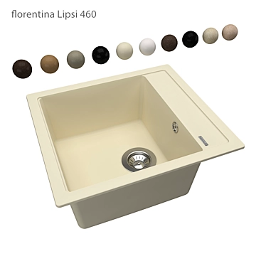 Elegant Compact Sink with Extra Accessory Holes 3D model image 1 