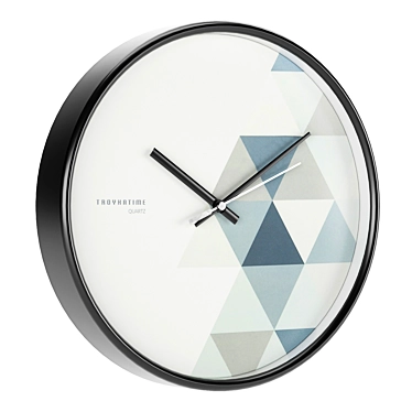 Modern Geometric Wall Clock 3D model image 1 