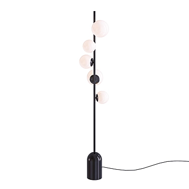 Contemporary Opal Glass Floor Lamp 3D model image 1 