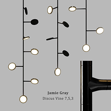 Jamie Gray Discus Vine Pendant Light 3D model image 1 