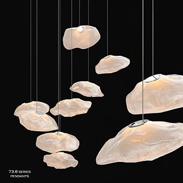 Elegant Bocci Pendant Lights 3D model image 1 