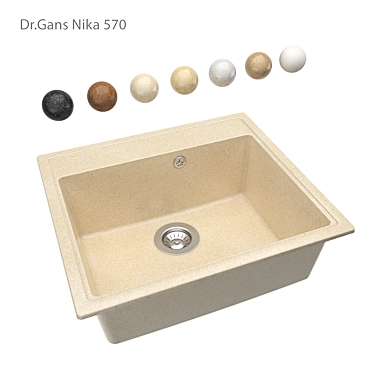 Compact Dr. Gans Nika 570 OM Kitchen Sink 3D model image 1 