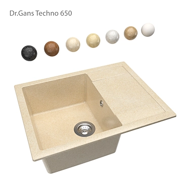 Elegant Classic Kitchen Sink 3D model image 1 