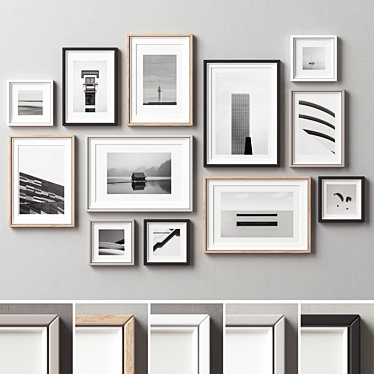 Modern Multi-Framed Picture Set 3D model image 1 