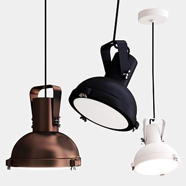 Le Corbusier Projecteur 165 Pendant Lamp 3D model image 1 