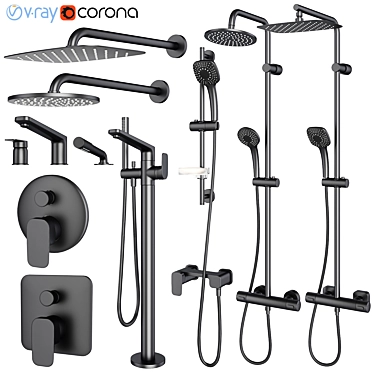 IDEAL Standard Set 128: Faucets & Shower Systems 3D model image 1 