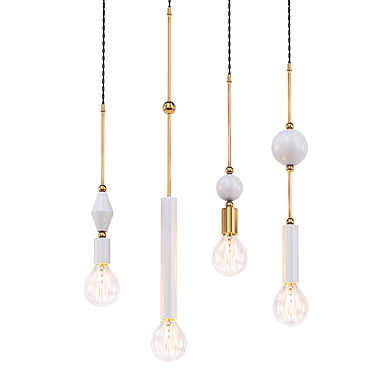 Scandi Gems Pendant Lights 3D model image 1 