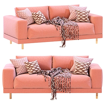 Modern Naxos 2-Seater Sofa 3D model image 1 