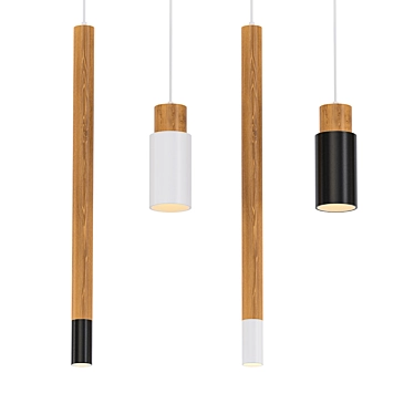 Ambrose Nordic Wood Pendant 3D model image 1 