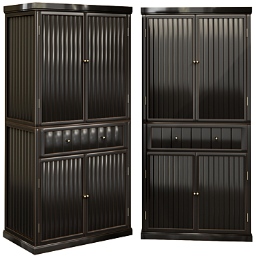 Sleek Storage Solution: Tangkula Wardrobe 3D model image 1 