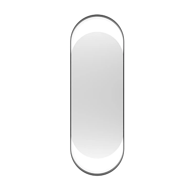 Modern Metal Oval Mirror: Iron Capsule 3D model image 1 