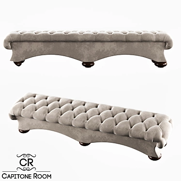 Elegant Camelia Bench 3D model image 1 