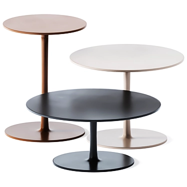 Elegant Flow Low Coffee Tables 3D model image 1 