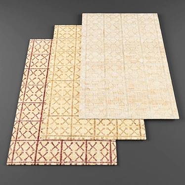 High Resolution Random Rugs Bundle 3D model image 1 