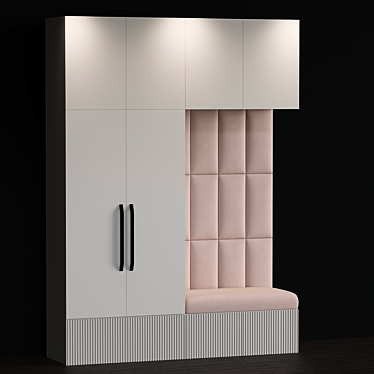 Contemporary Hallway Furniture Set 3D model image 1 