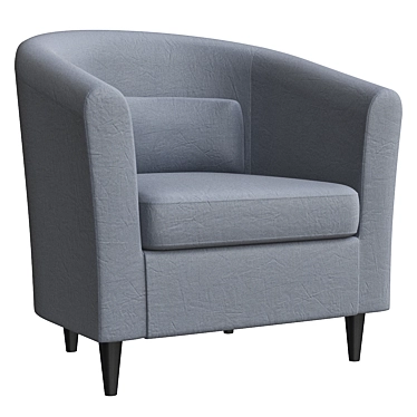 Tullsta Ikea: Stylish Grey Armchair 3D model image 1 
