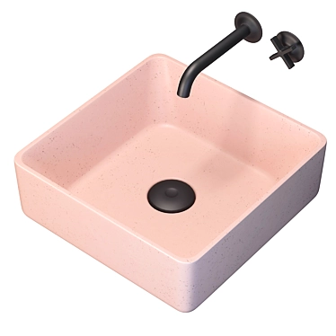 Rosy Cement Basin 3D model image 1 