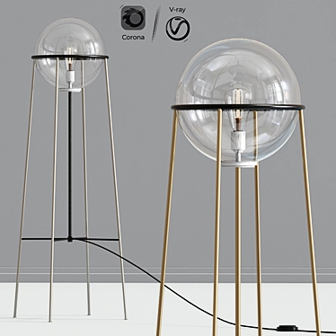 Modern Atlas Floor Lamp 3D model image 1 
