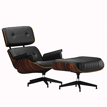 Retro Chic Lounge Chair 3D model image 1 