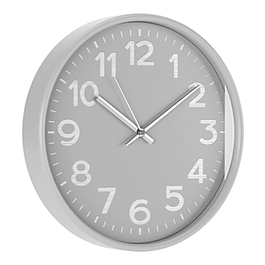 Classic White Wall Clock 310mm - Leroy Merlin Troykatime 3D model image 1 