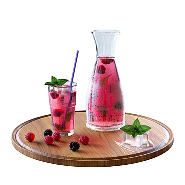 Berry lemonade with mint