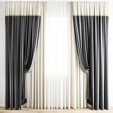 Poly Curtain 3D Model 3D model image 1 